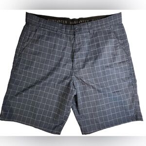 Hang‎ Ten Short Men's Navy Blue Classic Fit Casual Chino Checker Sz 38 Pre-owned